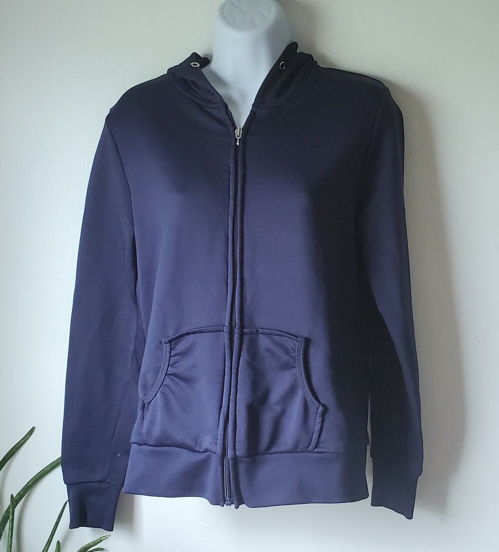 Tracksuit Womens Blue Long Sleeve Zipe Up Sweatshirt Size Small Sporty Leisure